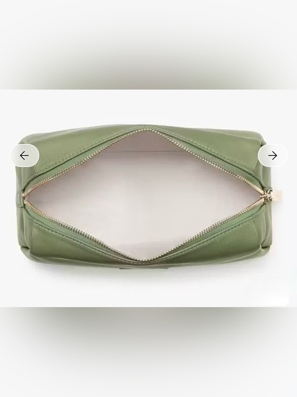New Kate Spade Olive Green Carter Cosmetic Pouch - Picture 2 of 5